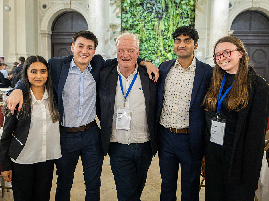 Krupali Patel, David Gough, Coach John Guthrie, David Koshy and Sinead Riden.