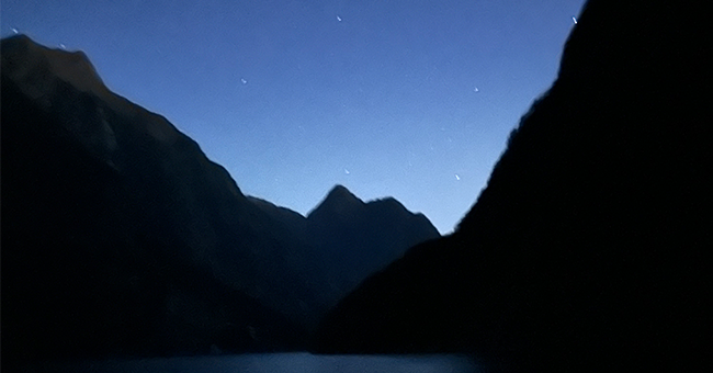 Doubtful Sound at night 