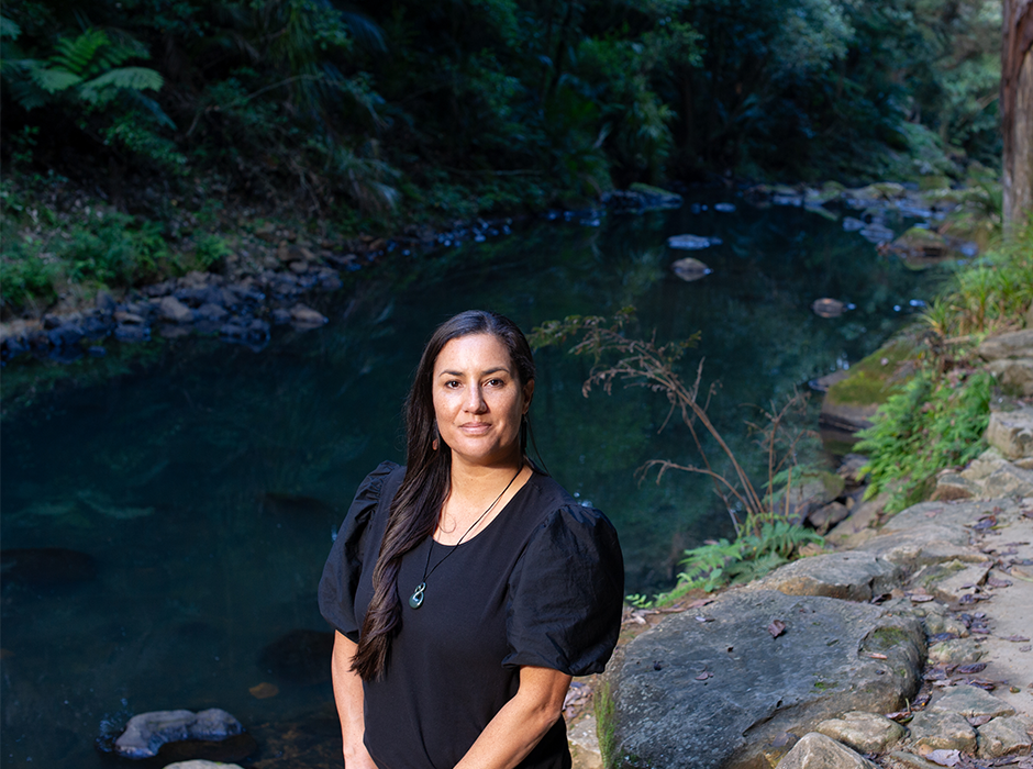 Miranda Chetham stands in front of a river