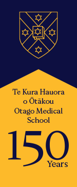 Otago Medical School 150th banner