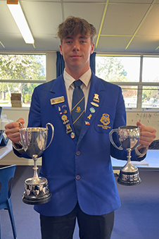 Cove Lambert with trophies