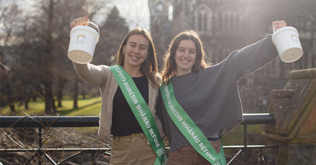 Otago students Julia Newman, left, and Rebecca Bridgman