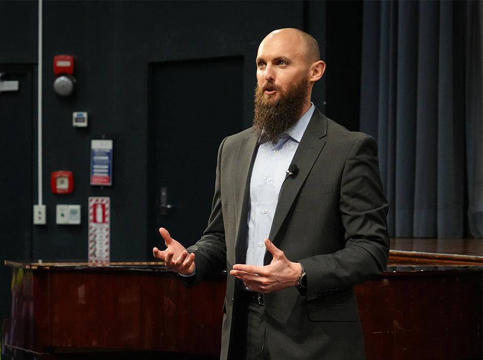 A man giving a presentation