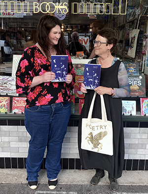 Photo of Jo McNeice and Chris Price at the launch of Blue Hour