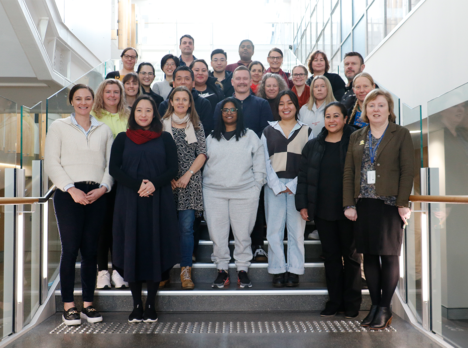 The inaugural 2024 cohort of the Adult Restorative Dental Care postgraduate certificate take a break from their studies.