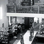 The Anatomy Museum showing the classical statues bought by Professor Scott in the 1880s