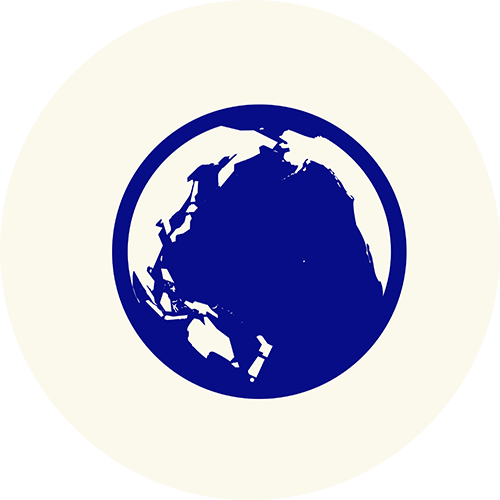 Blue earth icon