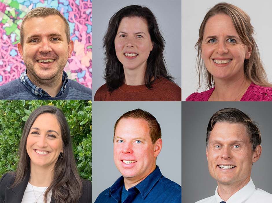 Six headshots of men and women 