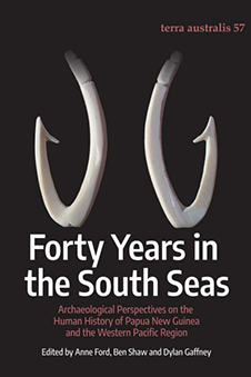The cover of the book, Forty Years in the South Seas.