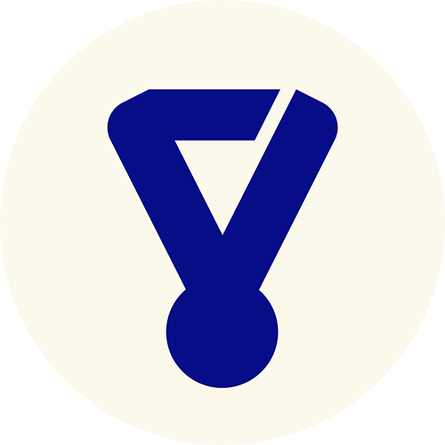 Blue medal icon