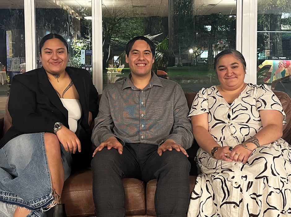 Past and Present Aka Matua o NTKA: Kōwhai Tepania-Morgan, Porourangi Templeton-Reedy & Gianna Leoni.