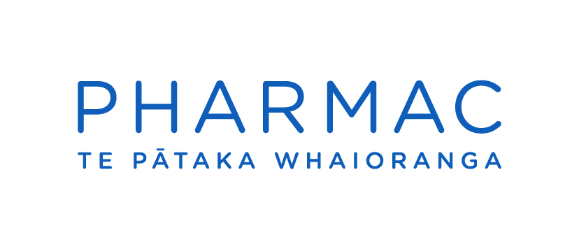 Logo text: Pharmac: Te Pātaka Whaioranga