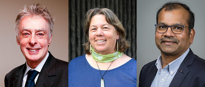 From left: Neil Pickering, Priscilla Wehi and Rajesh Katare.