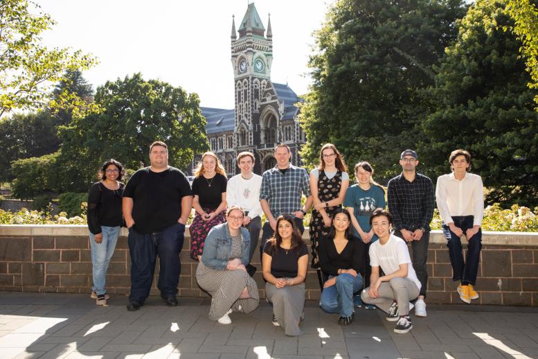 A photo of the Pletzer Lab Postdoctoral Fellows and Staff 2023