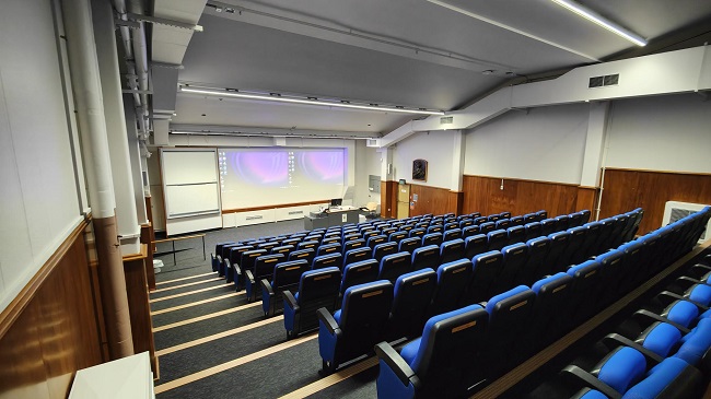 View of Dental Blue lecture theatre from back left