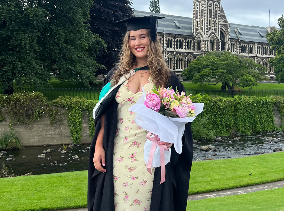 Charlotte received the Athletic Shield prize for academic excellence and sporting achievement at her graduation this month.