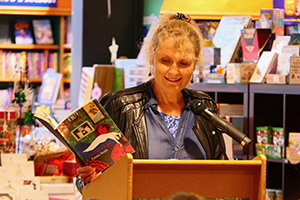 Emma Neale reading at launch