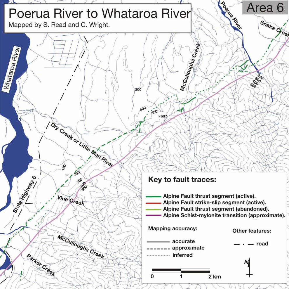 Alpine Fault Traces Legacy Maps Alpine Fault Department Of Geology University Of Otago New