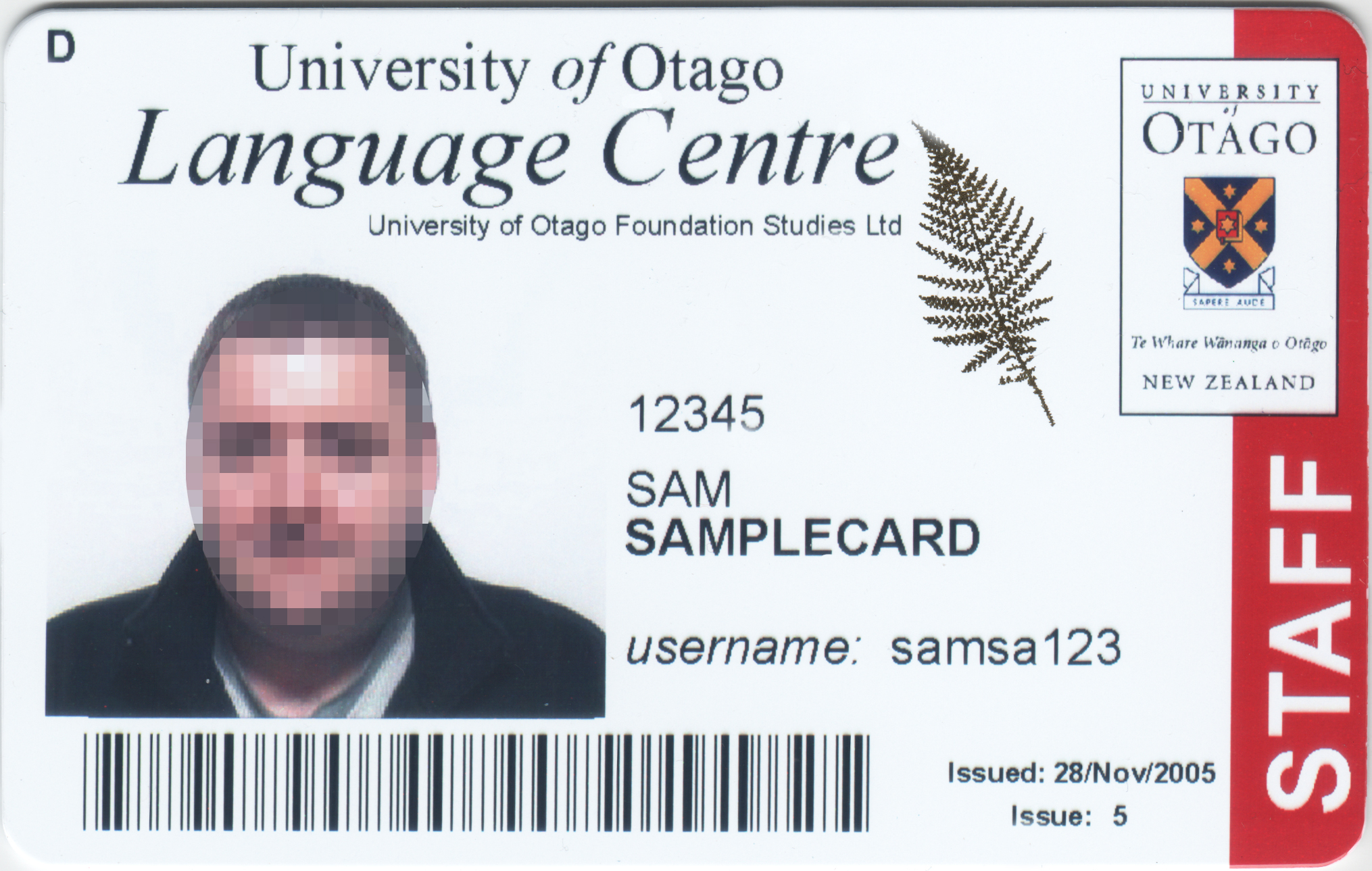 types of cards student Other Types ID Otago ,  of Card Student  Cards Services,