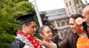 Pacific Island student at graduation